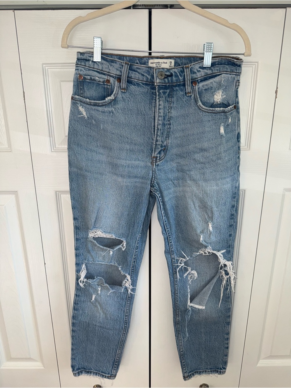 Abercrombie & Fitch Women’s Denim Skinny High Rise Distressed Jeans